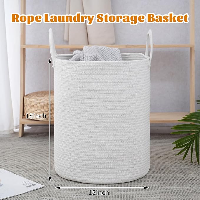 Woven Basket Nursery Laundry Hamper - Image 2