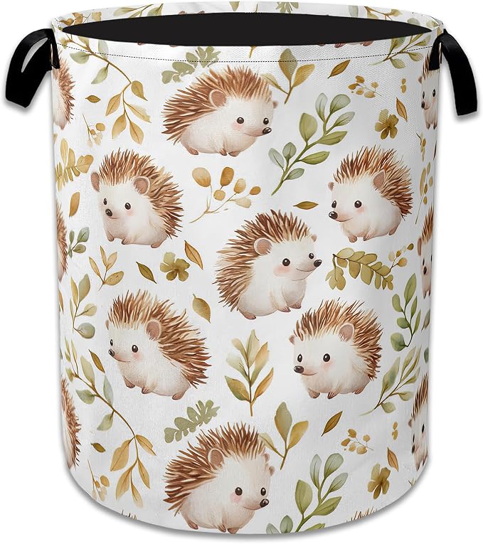 Cute Hedgehog Laundry Basket, Oxford Cloth Laundry Hamper by Unknown