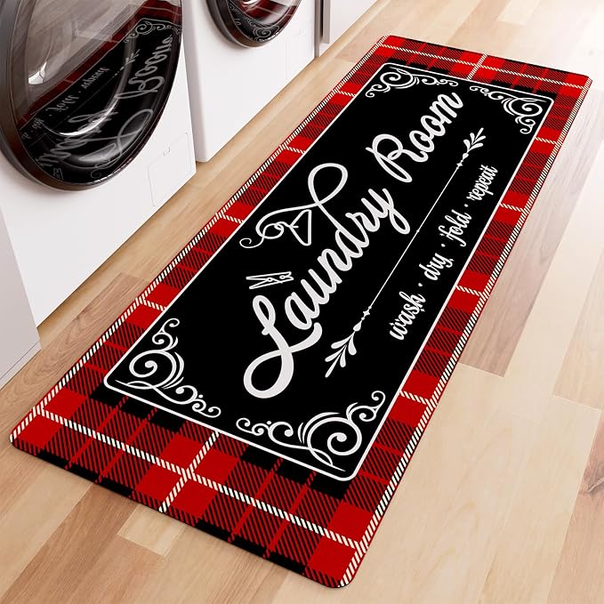 Non-Slip Laundry Room Rug Runner by BSSN