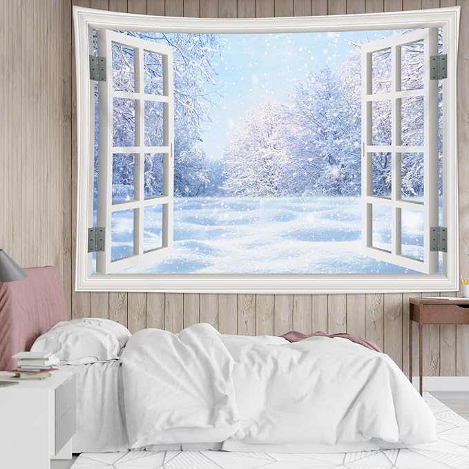 LB Winter Forest Tapestry, Christmas Pine Tree - Image 4