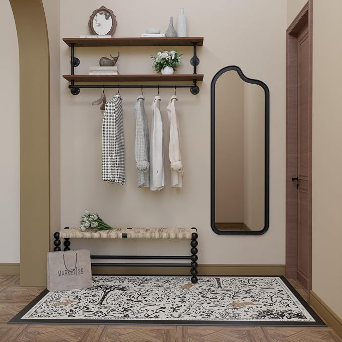 Clothes Rack 36in, 2 Tier Wall Mounted Garment Rack - Image 7
