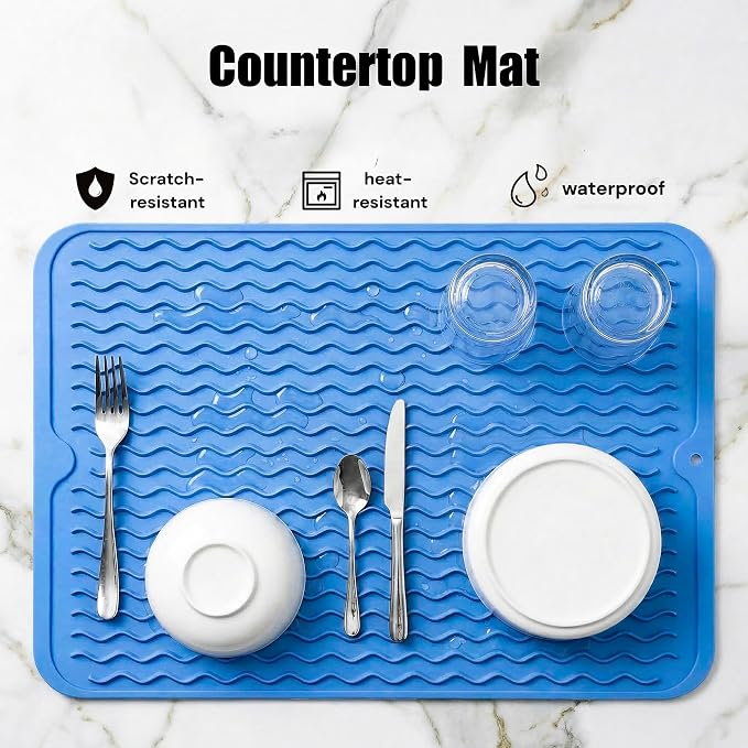 Silicone Dish Drying Mat for Multiple Usage, Easy clean, Eco-friendly, - Image 3