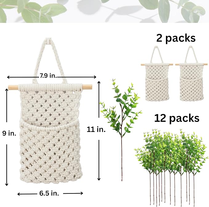 2 Packs Macrame Wall Planters - Image 5