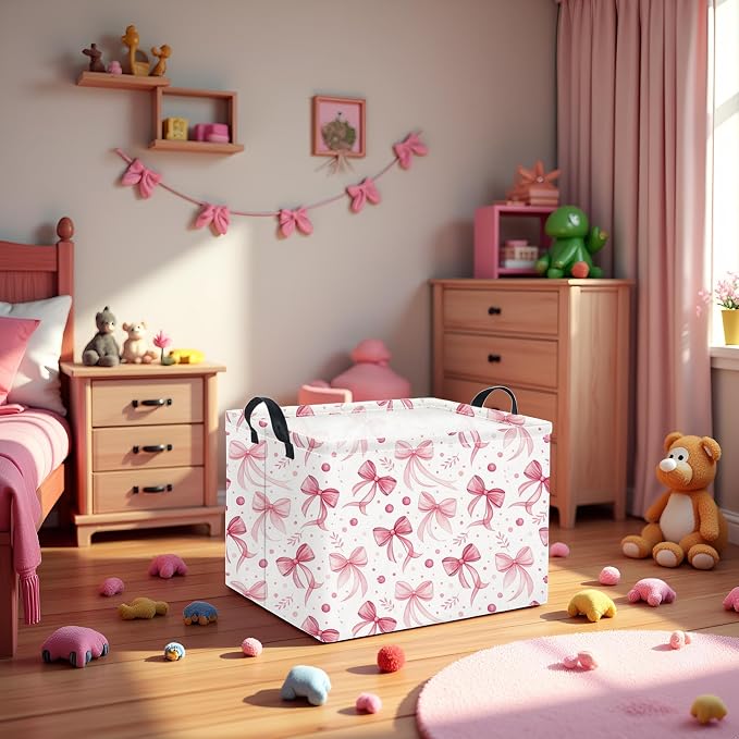HIYAGON Rectangular Pink Basket - Image 2