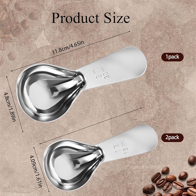 Stainless Steel Coffee Scoop Set - Image 2