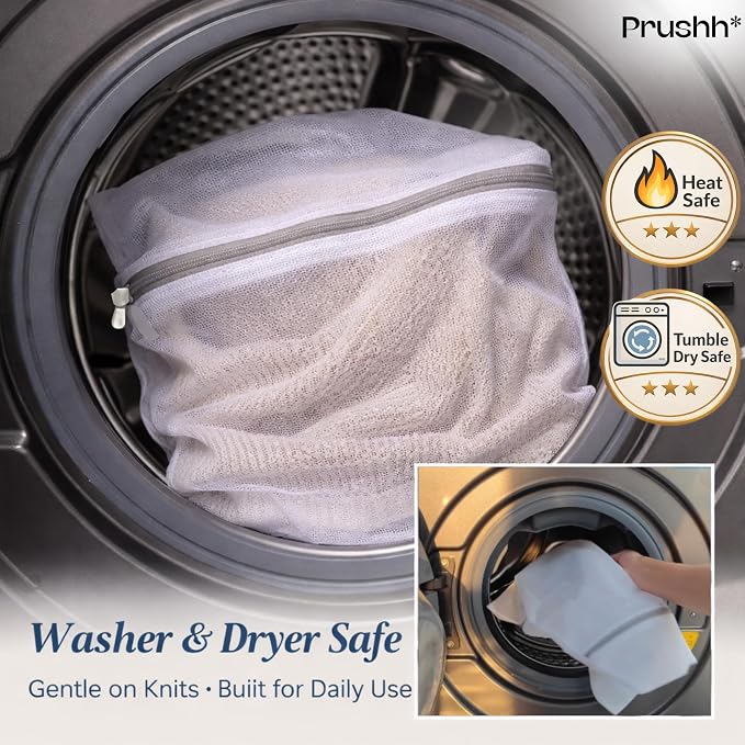 3Pc Spacious Durable Mesh Laundry Bags Protects Delicates, Fine Mesh - Image 8