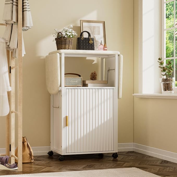 PAKASEPT Ironing Board with Storage Cabinet, Folding Ironing Board with - Image 7