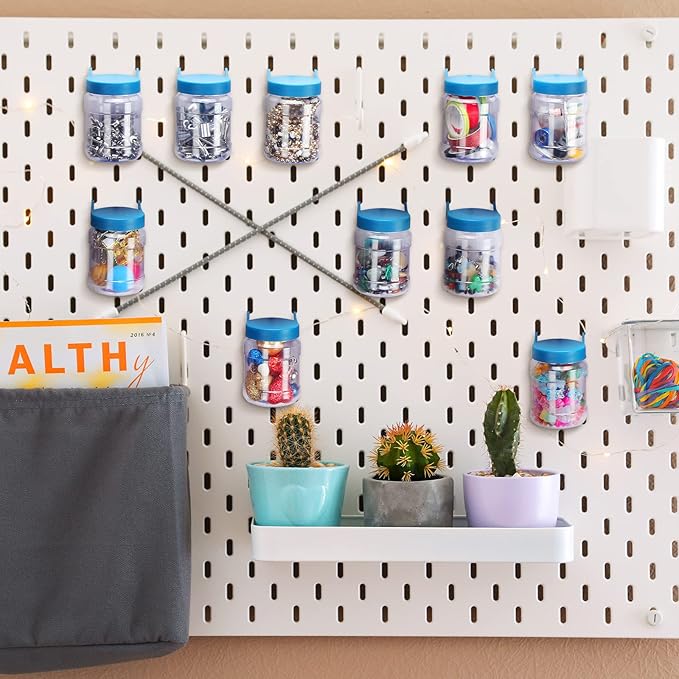 Unittype 20 Set Pegboard Organizer Accessories Peg Boards Jars - Image 5