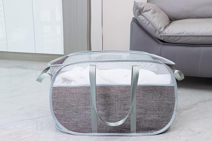 Pop Up Laundry Hamper，with Durable Handles collapsible laundry basket，Easy to - Image 7