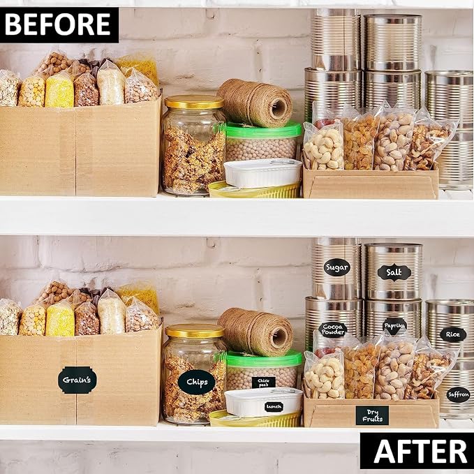Chalkboard Labels Roll for Jars 220pcs Wavy Shape - Image 5