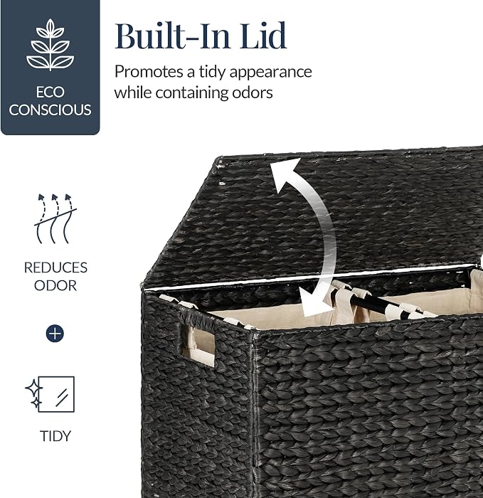 Best Choice Products Large Double Laundry Hamper - Image 8