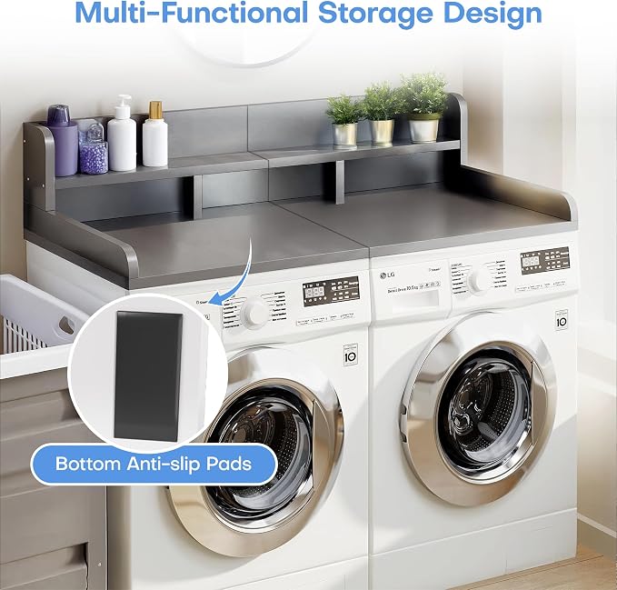 Washer Dryer Countertop with Shelf, Washer and Dryer Covers - Image 4