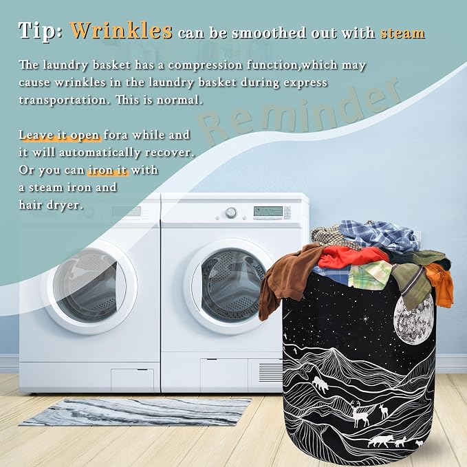 Mountain Laundry Basket Foldable - Image 6