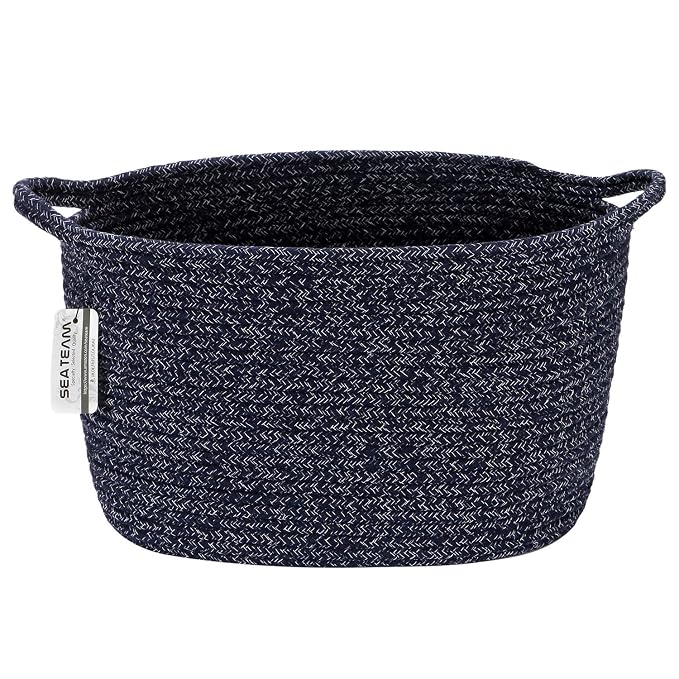 Sea Team Oval Cotton Rope Woven Storage Basket by SeaTeam