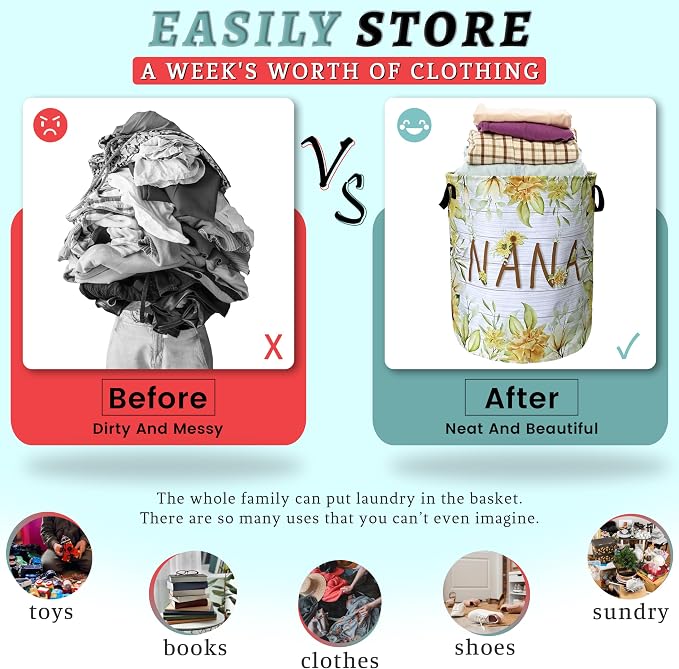 Nana Laundry Basket Foldable - Image 3
