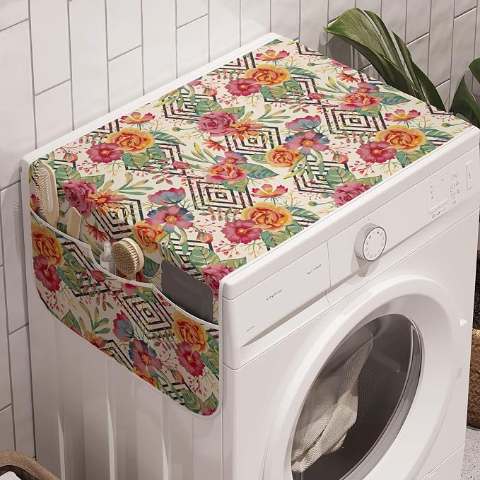 Ambesonne Watercolor Washing Machine Organizer, Diamond Shaped Rectangles by Ambesonne