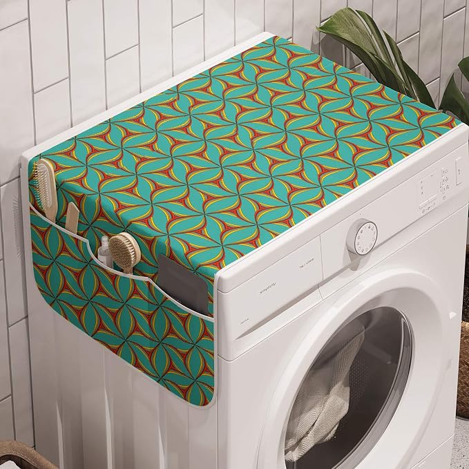 Lunarable Abstract Washing Machine Organizer, Turning Tangled Stripes in by Lunarable