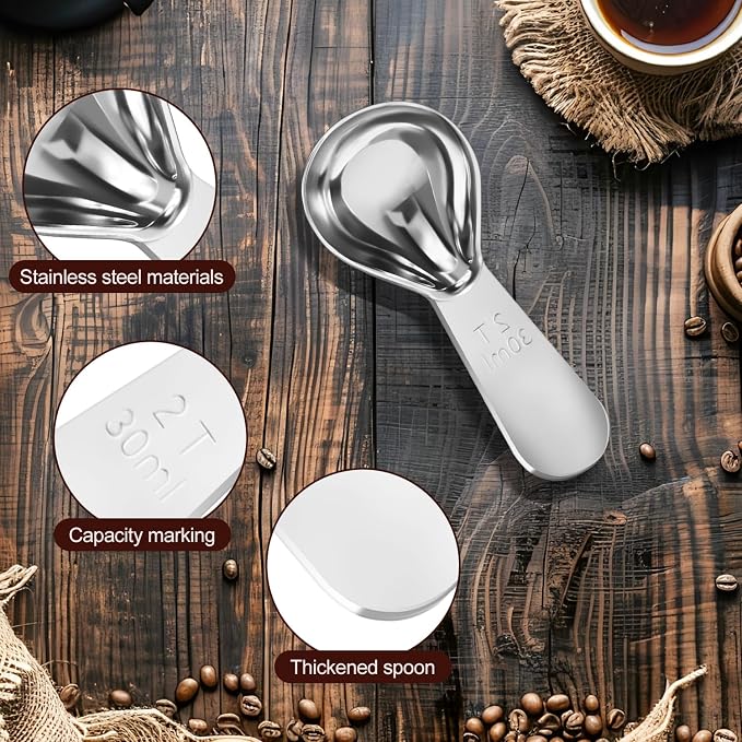 Stainless Steel Coffee Scoop Set - Image 3
