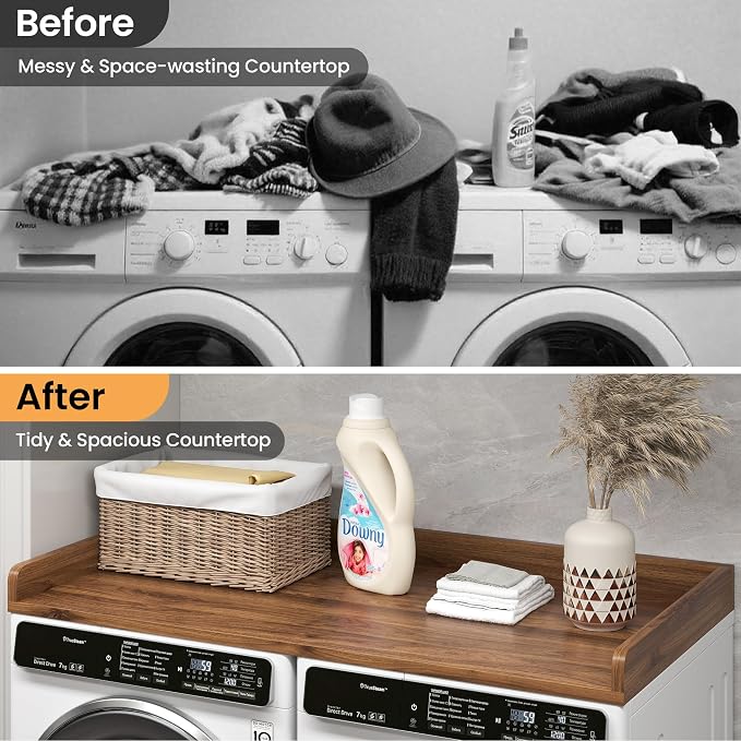 Washer Dryer Countertop, 27.5"x54" Wood Washer and Dryer Countertop - Image 5