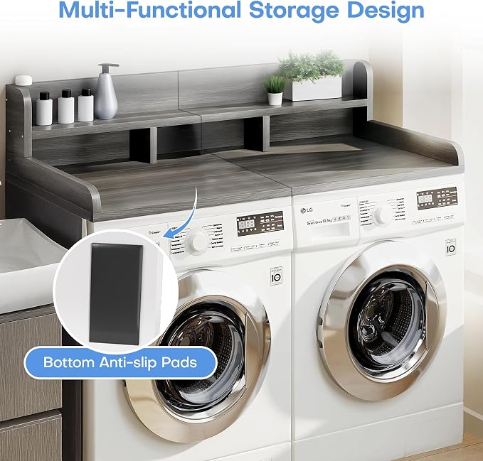 Washer Dryer Countertop with Shelf, Washer and Dryer Covers - Image 5