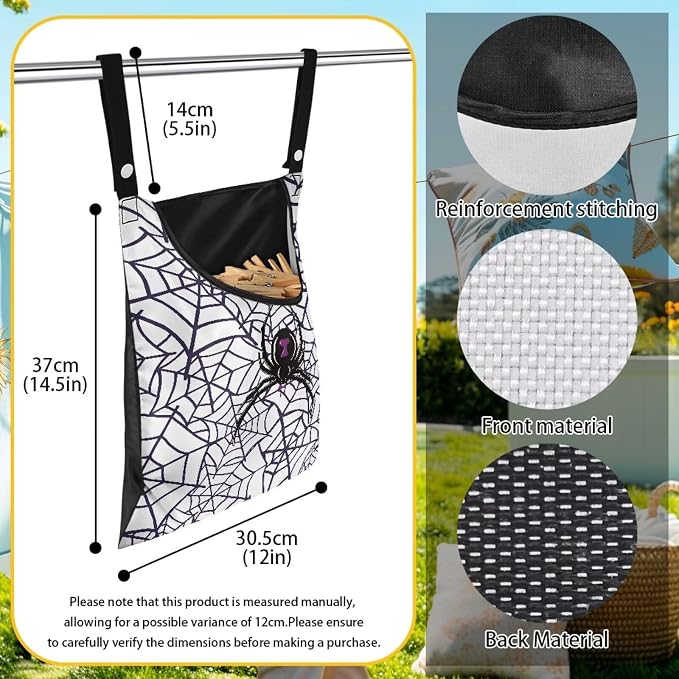 Spider Cobweb Clip Storage Bag Multi Purpose Clothespin Storage Organizer - Image 6