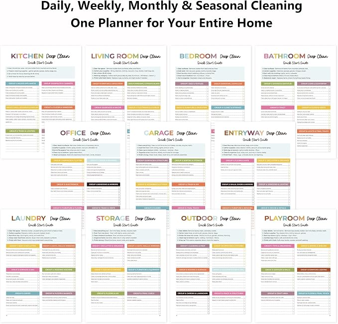 ADHD Cleaning Planner for Adults Women – Reusable Laminated Deep Clean - Image 6