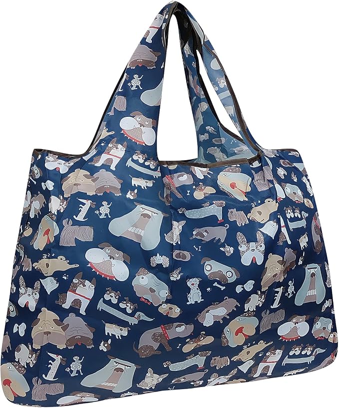 allydrew Large Foldable Tote Nylon Reusable Grocery Bag by allydrew