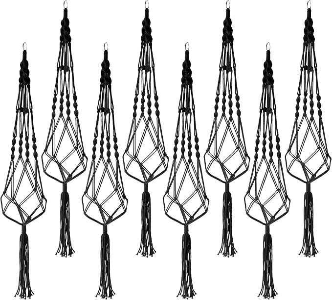 Sorbus Macrame Plant Hanger Indoor Outdoor Hanging Plant Pots Cotton Rope - Image 3