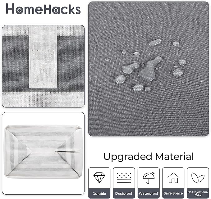 HomeHacks Large Laundry Basket, Waterproof, Freestanding Laundry Hamper - Image 5