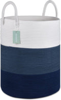Large Blanket Basket, Tall Laundry Basket 65L, Nursery Hamper by BOSROTY