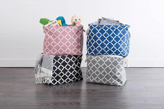 DII Polyester Container with Handles, Lattice Storage Bin - Image 7
