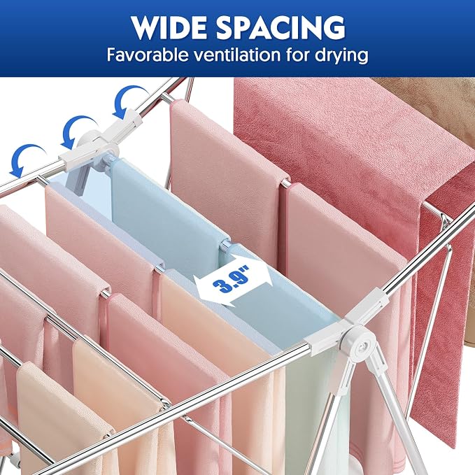 APEXCHASER Clothes Drying Rack, Stainless Steel Drying Rack Clothing - Image 7