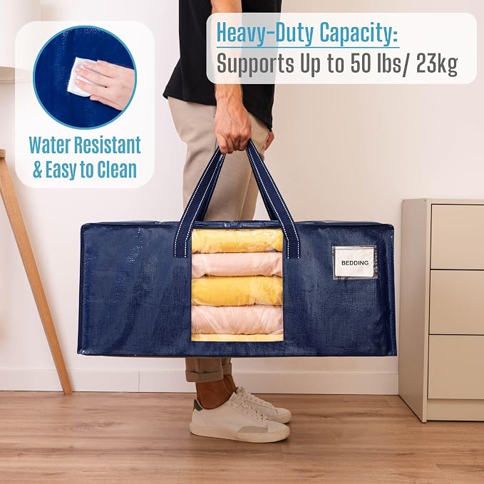 VENO 6 Pack Heavy Duty Moving Bags, Christmas Storage Bins - Image 5