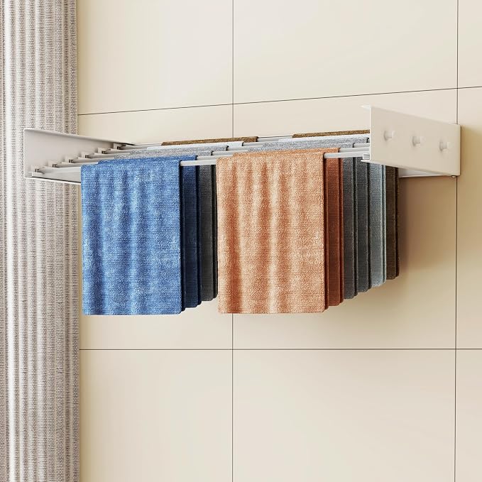 Upgrade Drying Rack Clothing, Clothes Drying Rack Wall Mounted, Laundry Drying - Image 4