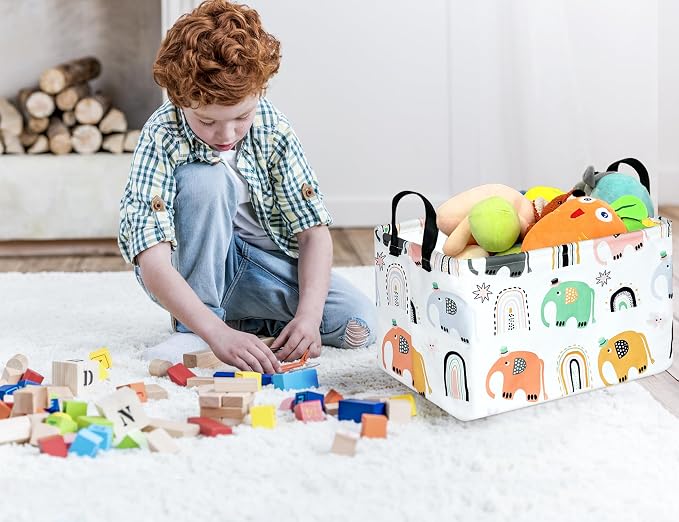 Rectangle Gift Shelf Nursery Storage Basket Laundry Hamper Storage Box and Bins - Image 6