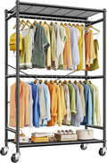 Raybee 80.32" H Clothes Rack, Rolling Clothing Racks by Raybee