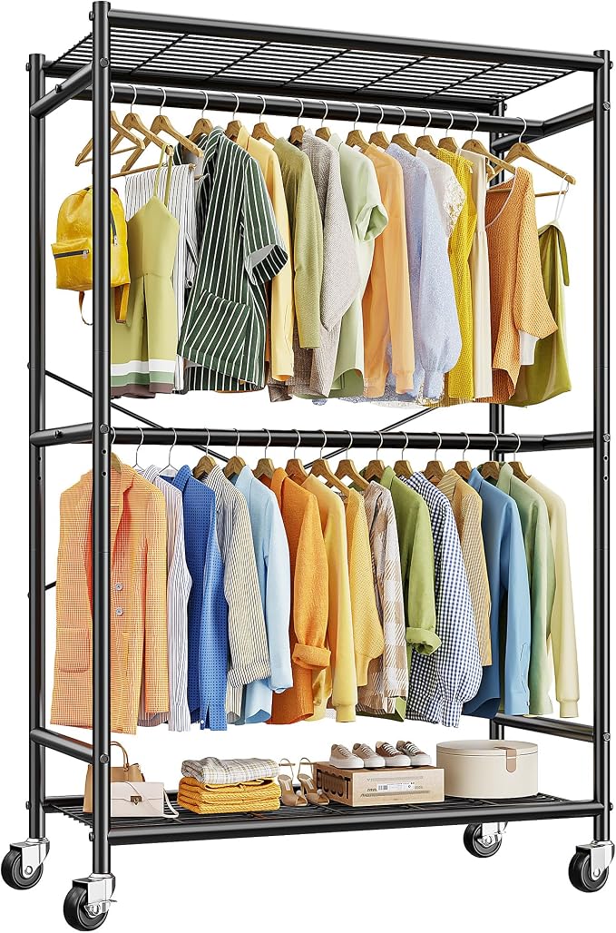 Raybee 80.32" H Clothes Rack, Rolling Clothing Racks by Raybee