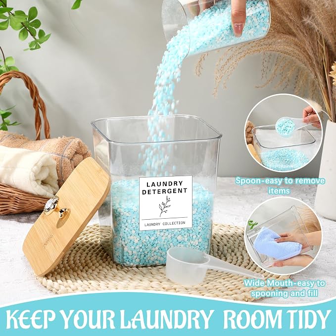 5 Pcs Laundry Room Organization Storage Containers 4 Large 3L Laundry Pod - Image 3