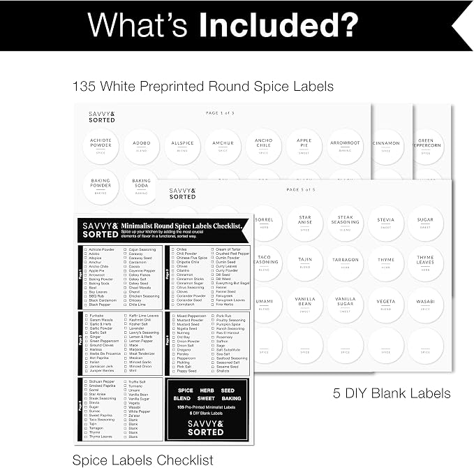Round Spice Labels Stickers for Glass Jars - Image 5