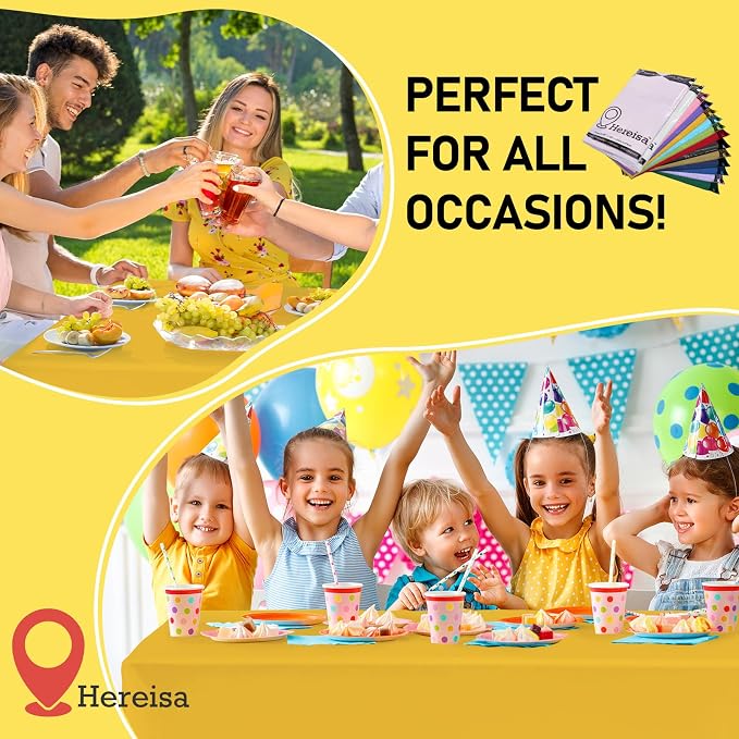 24 Count Plastic Tablecloth, Premium Heavy Weight, 54 x 108 inch - Image 6