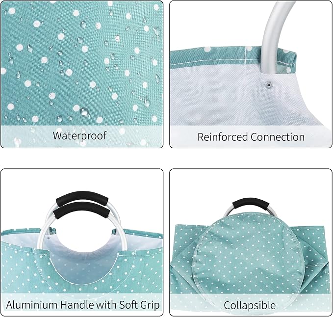 Dalykate Large Laundry Basket 82L Collapsible Oxford Fabric Laundry Hamper - Image 3
