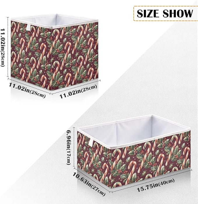 senya Large Storage Bins Tile Christmas Candy Collapsible Foldable Storage - Image 3