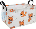 LANGYASHAN Rectangular Storage Bin Collapse Canvas Fabric Cartoon Storage Basket by LANGYASHAN