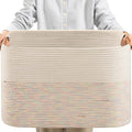 danpinera 108L Large Basket for Living Room, Boho Decorative Basket Organizing by danpinera