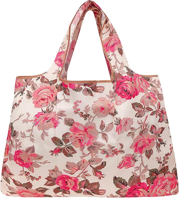 allydrew Large Foldable Tote Nylon Reusable Grocery Bag - Image 2