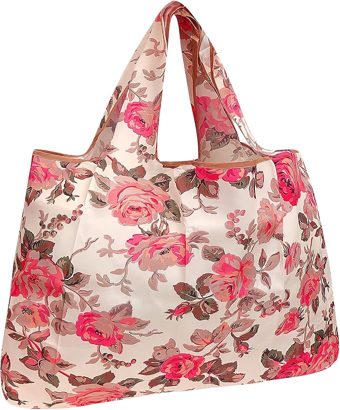 allydrew Large Foldable Tote Nylon Reusable Grocery Bag by allydrew