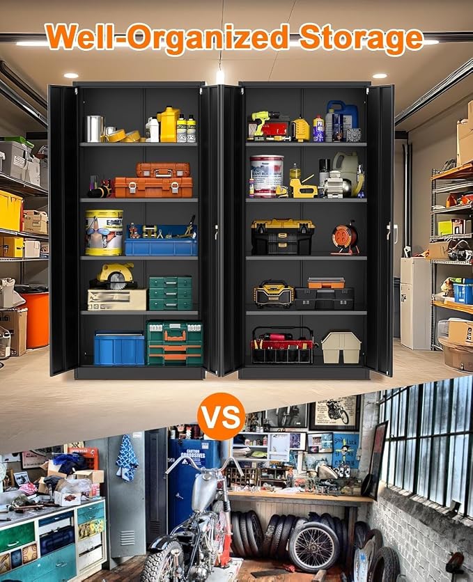 71 Inch Tall Metal Storage Cabinet - Image 5