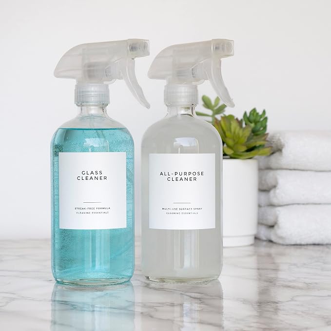 Clean-Modern White Preprinted Bathroom Labels - Image 2