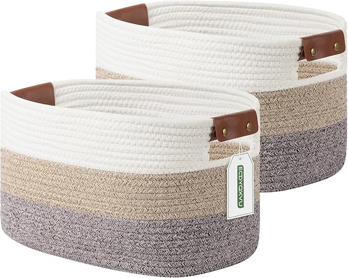 Cotton Rope Basket, Storage Baskets by ECDYQXVU