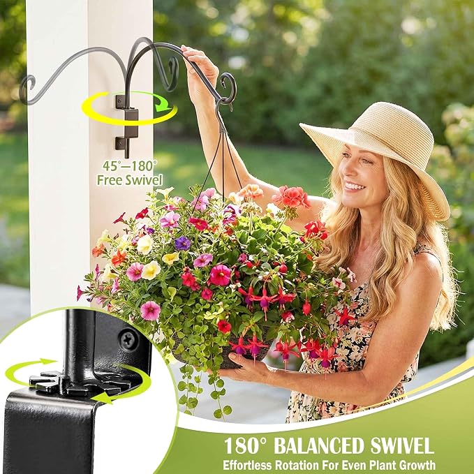 Qiang Ni Plant Hanger Outdoor: 22 Inch Bird Feeder Bracket - Image 2
